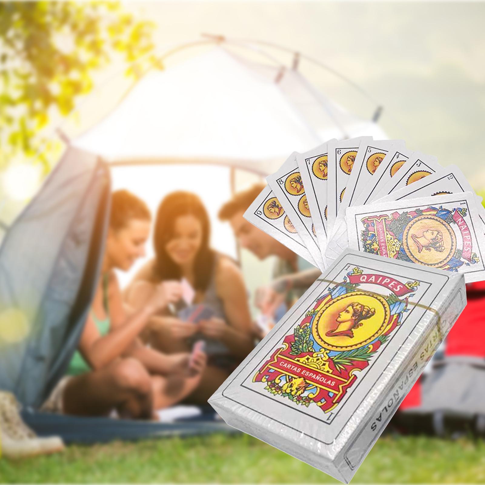 Party Games In Spanish - 大型スペイントランプ防水ポーカーカード明るい色で印刷されたクリアなボードゲームカードパーティー、ファミリーカードゲーム用
