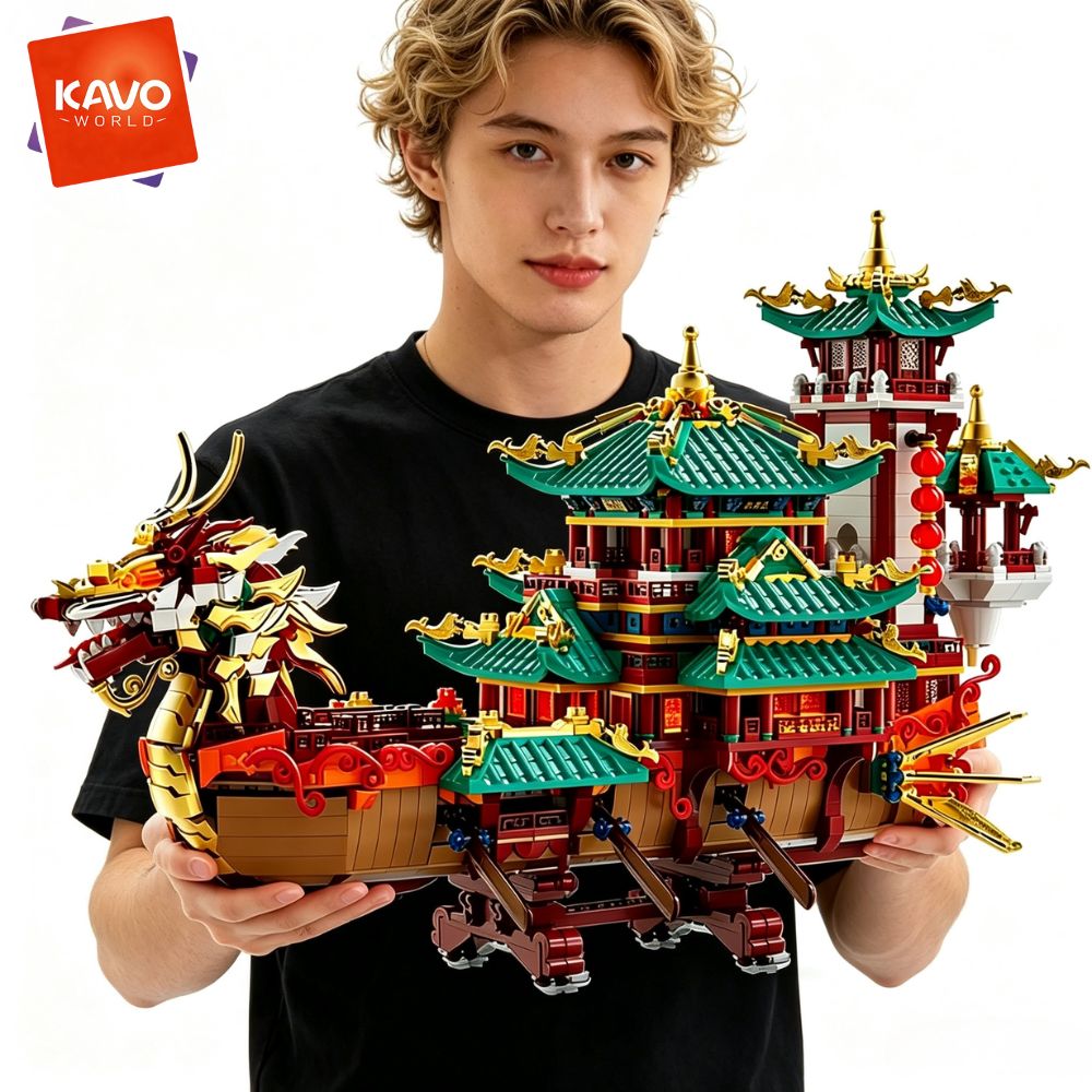 Party Games Meaning - KAVOWORLD 2453ピース ドラゴンボート 組み立てブロック フェスティバル 中国古代の宮殿船