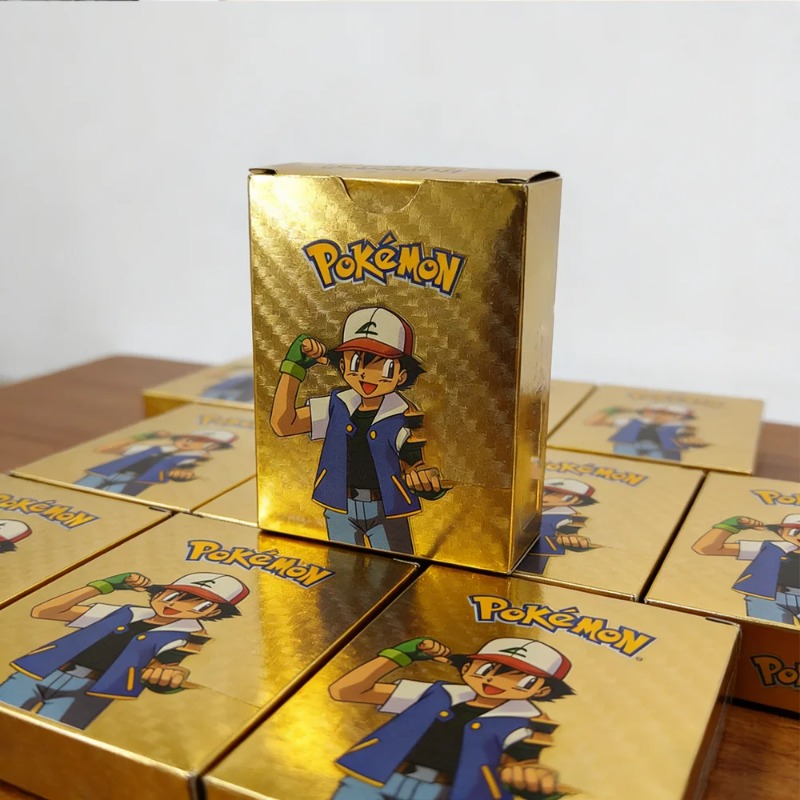 Party Games In Spanish - 55枚入りポケモンカード Vmax GX ゴールド箔フラッシュボックス パーティーインタラクティブゲーム 英語スペイン語