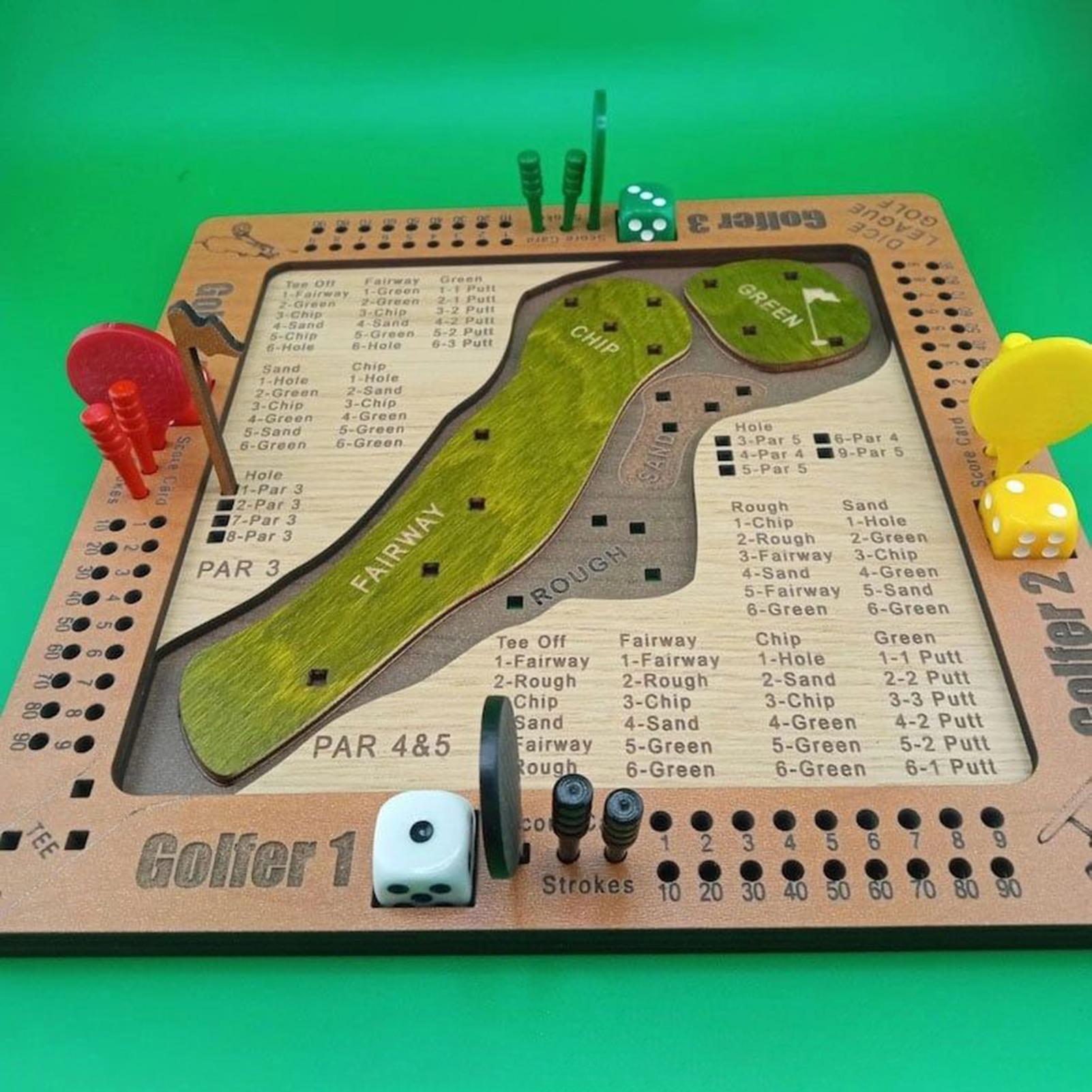 ゴルフダイスゲーム 木製 挑戦的なゴルフおもちゃ パーティー - Party Games Console のレビューと価格