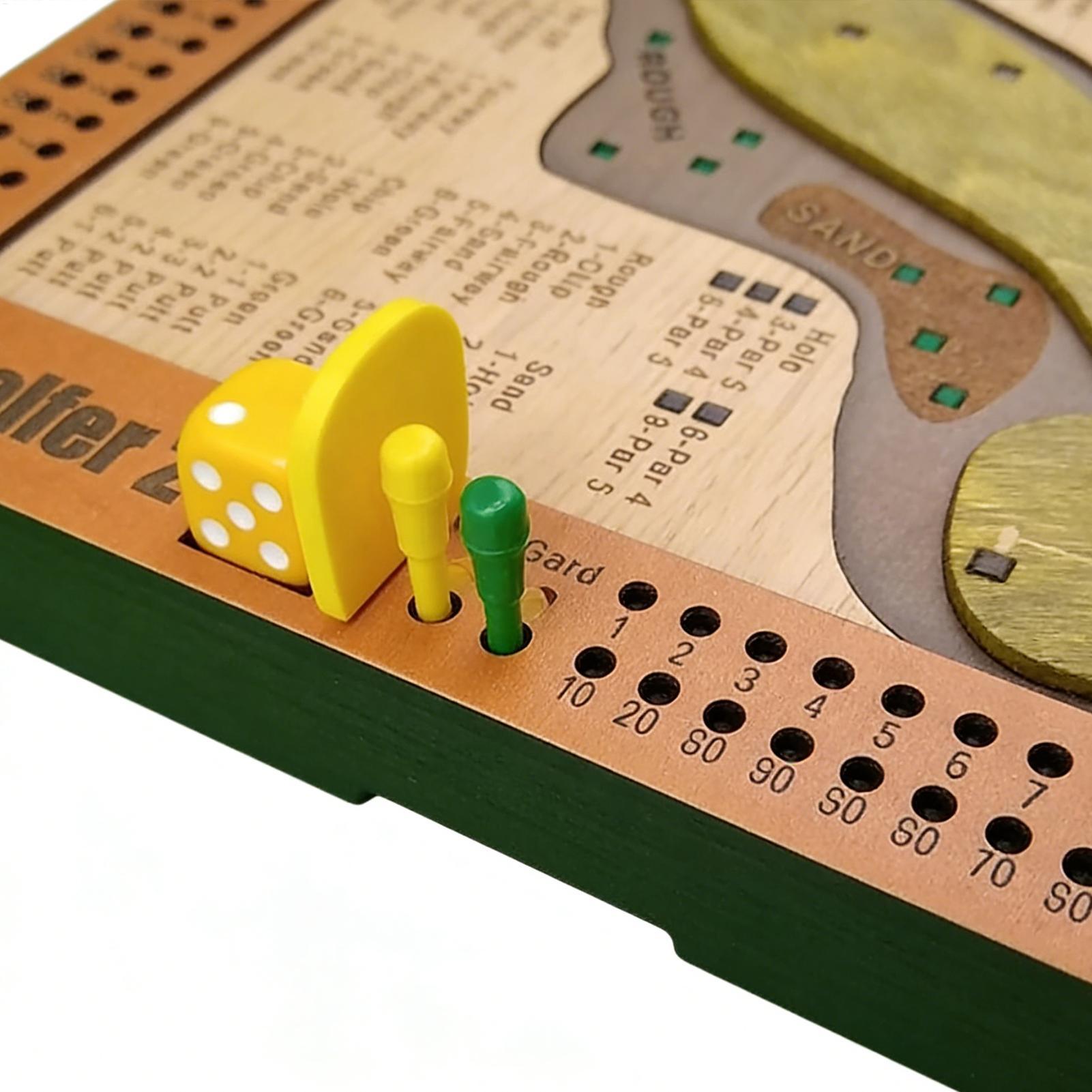 ゴルフダイスゲーム 木製 挑戦的なゴルフおもちゃ パーティー - Party Games Console のレビューと価格