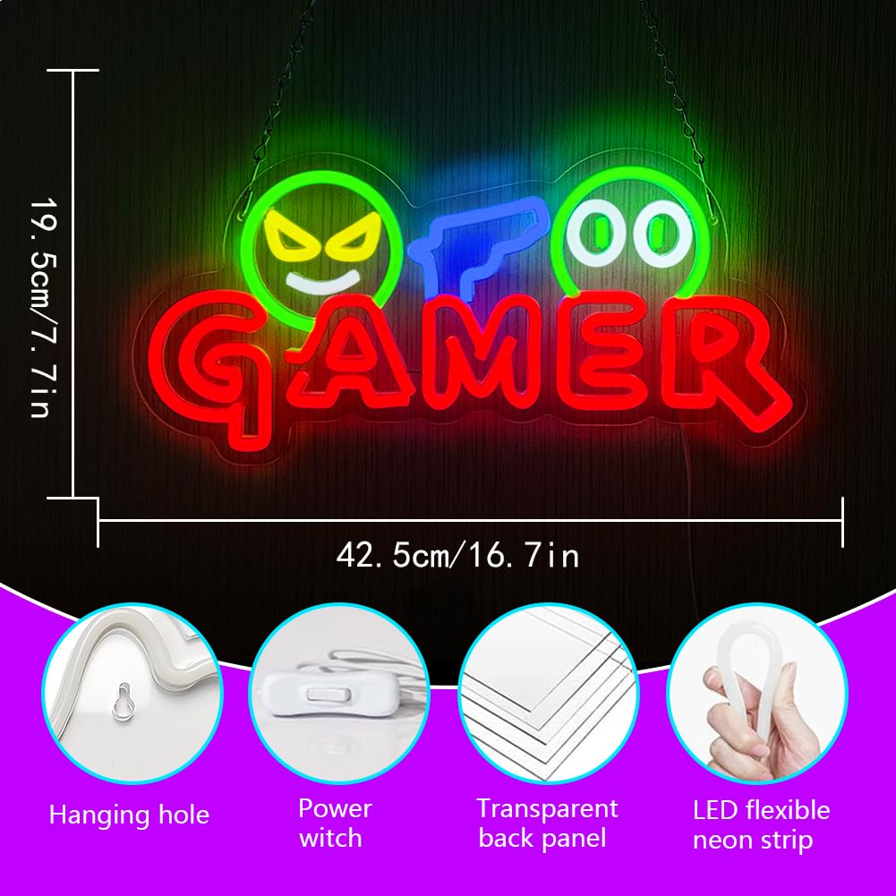 ゲーマー向けネオンサインLEDウォールライト、カスタマイズ可 - Party Games For Christmas のレビューと価格