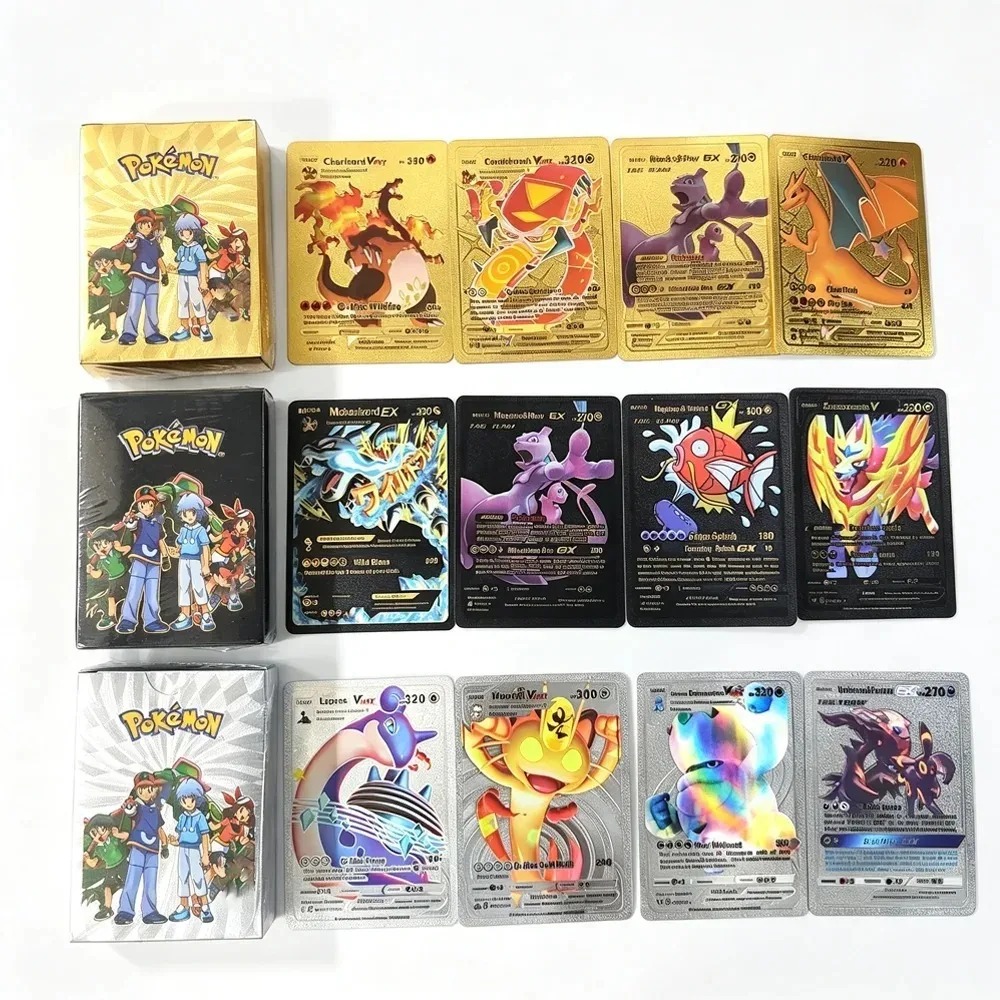 55枚入りポケモン金箔カード 金色の文字 英語・スペイン語  - Party Games In Spanish のレビューと価格