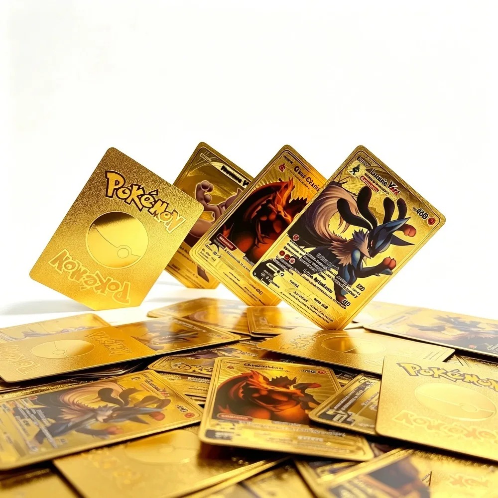 55枚入りポケモン金箔カード 金色の文字 英語・スペイン語  - Party Games In Spanish のレビューと価格